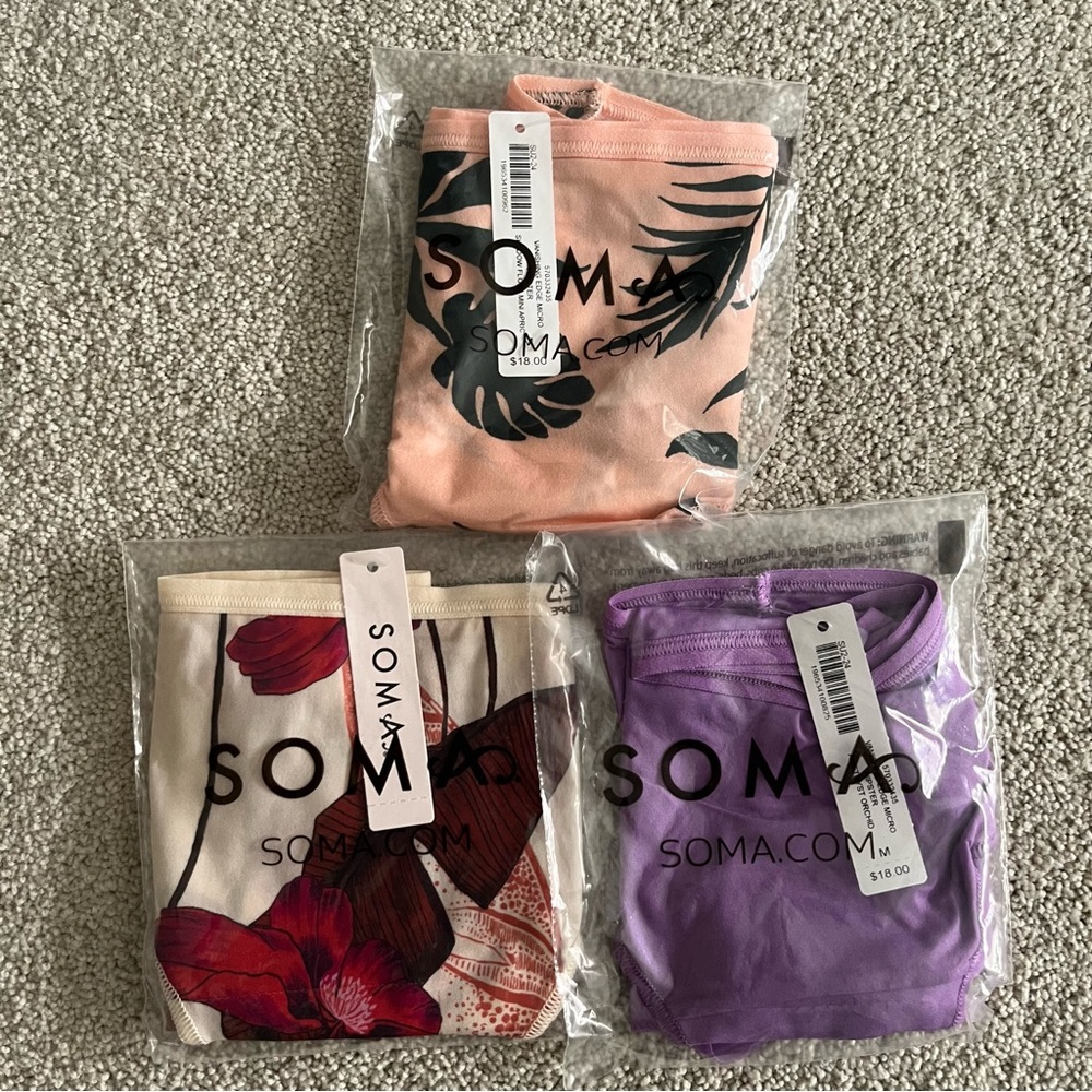 Soma Vanishing Edge Micro Hipster - 3 pair NIB